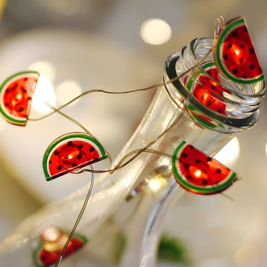 10m Watermelon Party Light Contemporary Plastic 100 Bulbs Red Battery/USB LED String Lighting