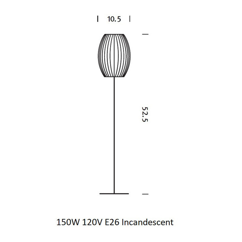 Nelson Cigar Lotus Floor Lamp
