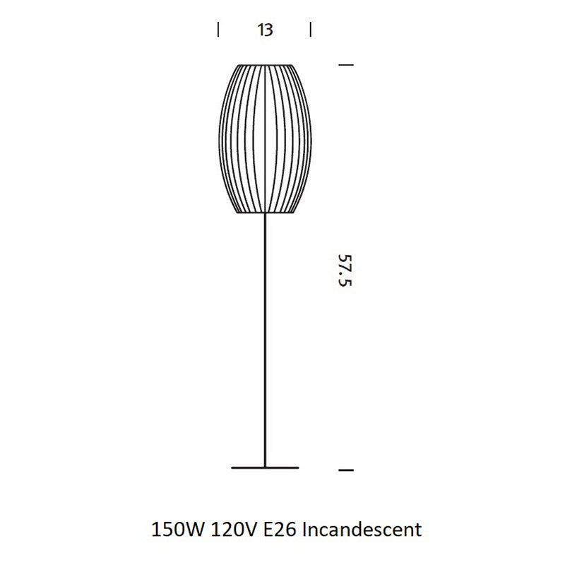 Nelson Cigar Lotus Floor Lamp