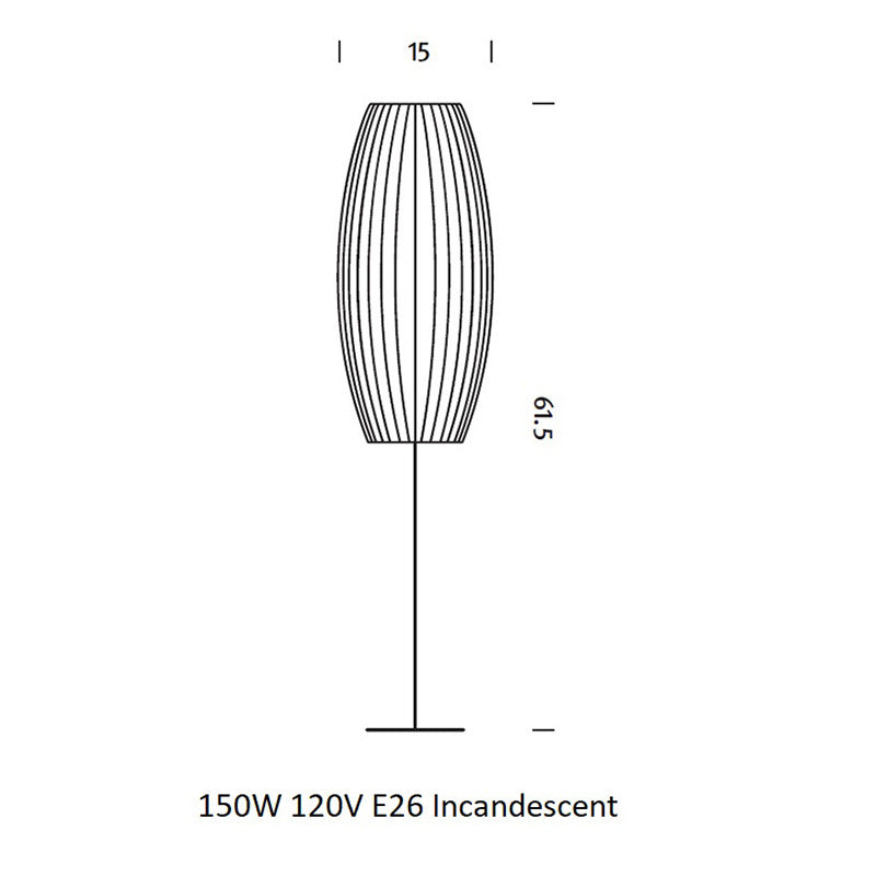 Nelson Cigar Lotus Floor Lamp