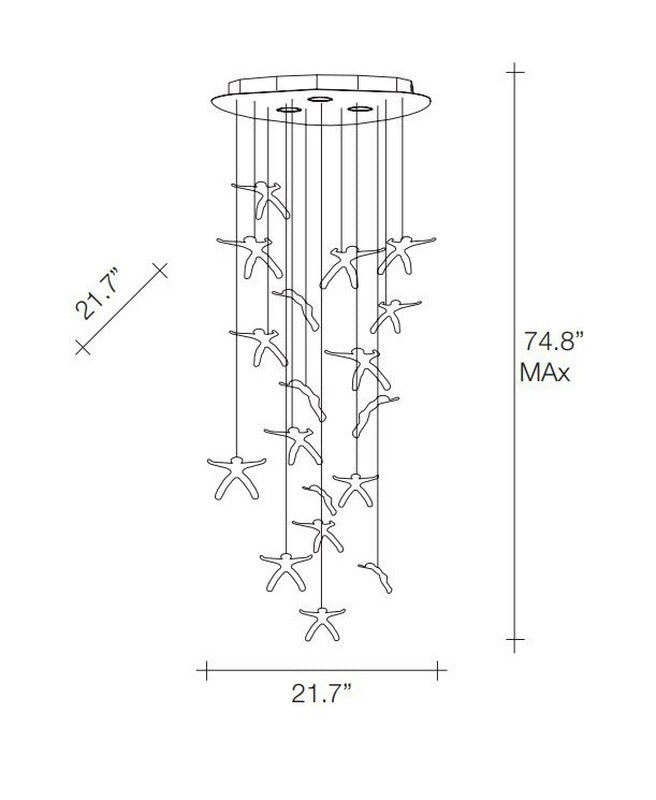 Angel Falls Cluster Pendant Light