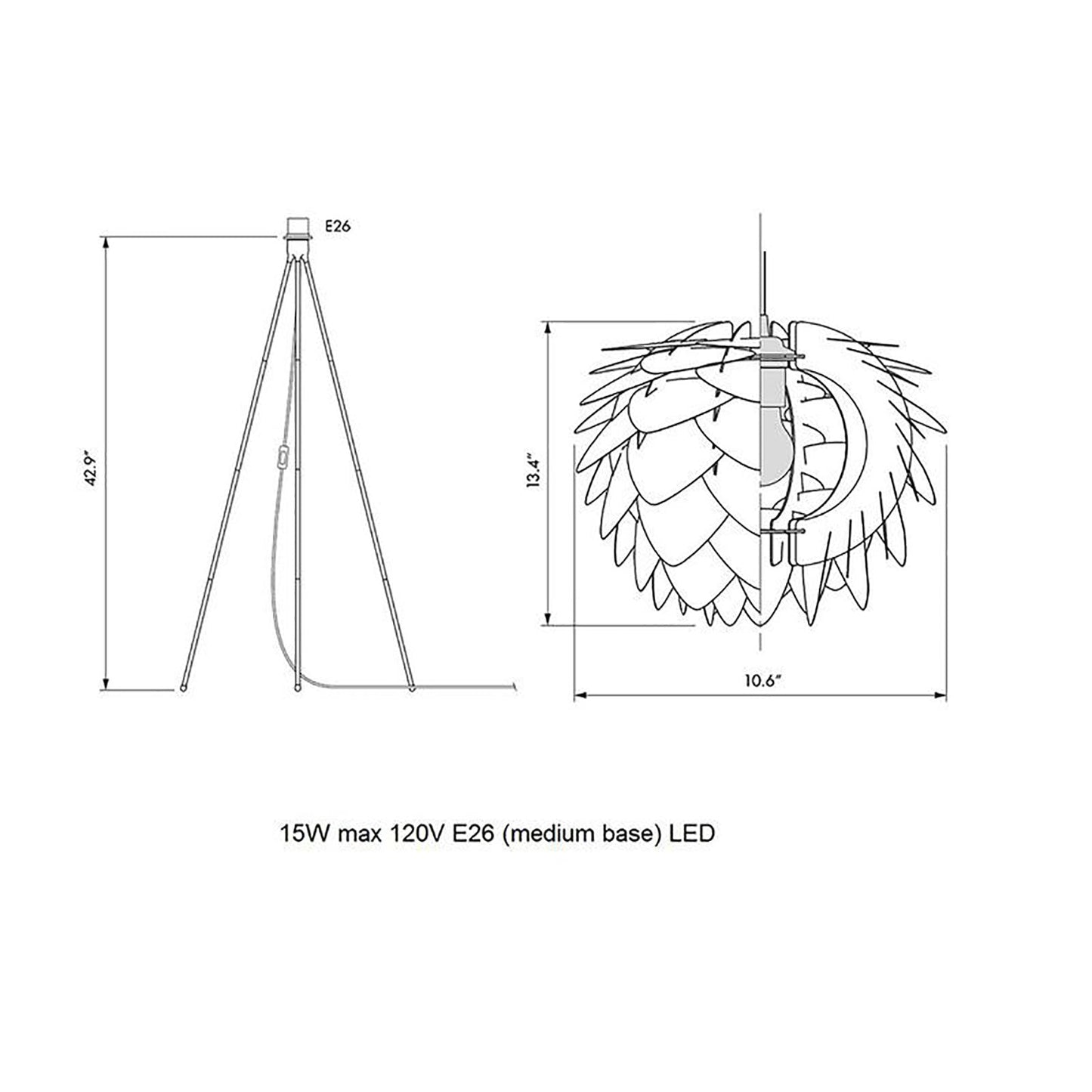 Silvia Tripod Floor Lamp