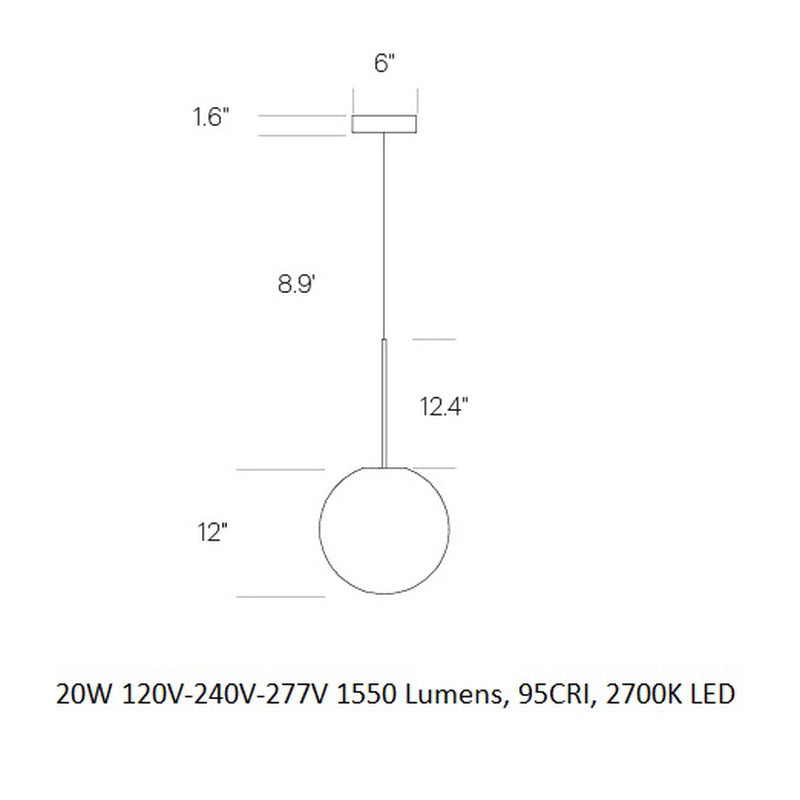 Bola Sphere Pendant Light