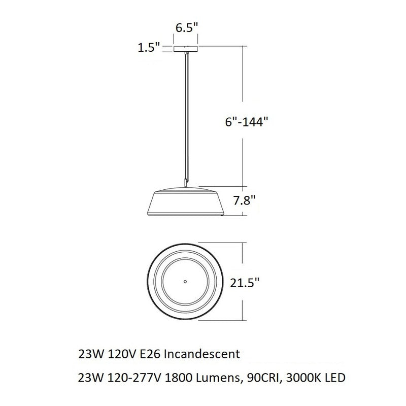 Pillbox Large Pendant Light