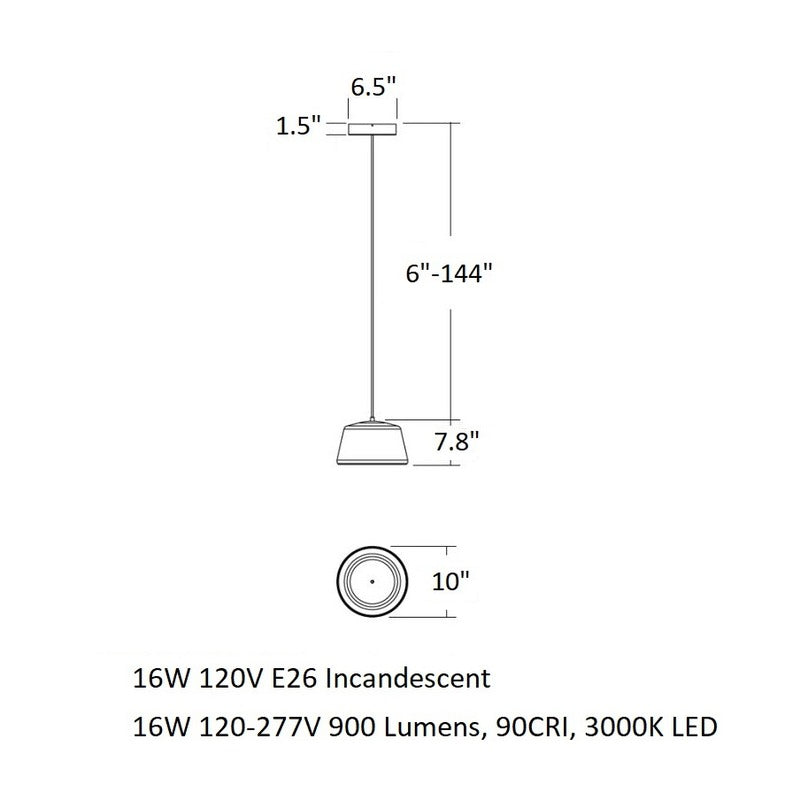 Pillbox Pendant Light