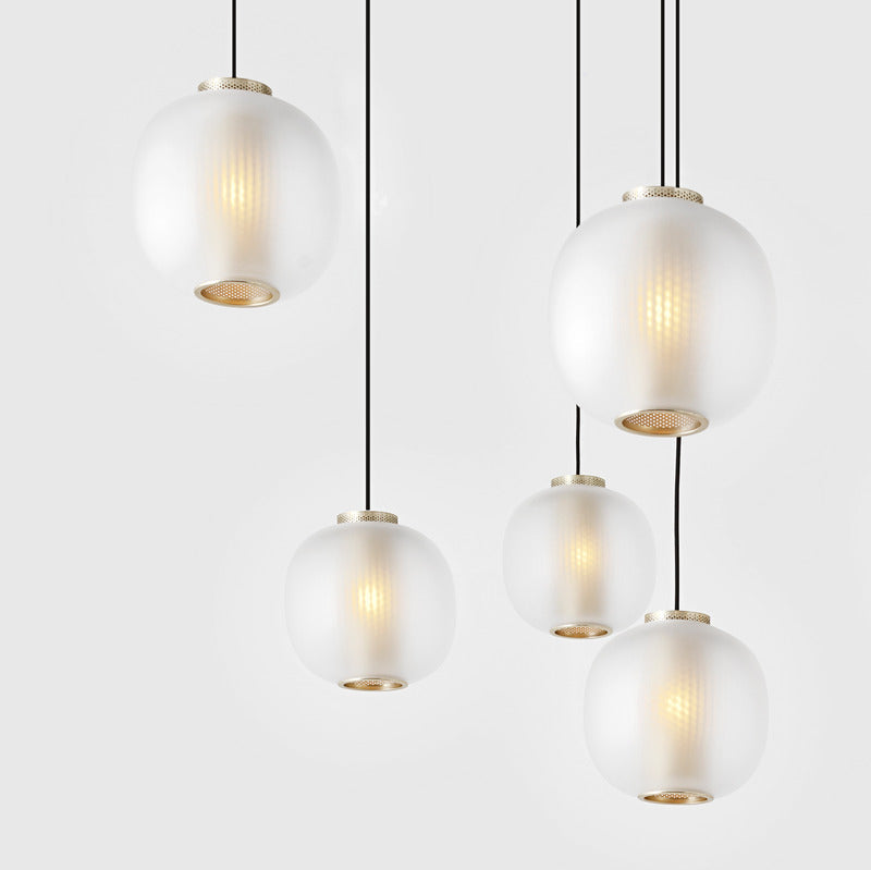 Nickel Plated / White / Small: 9.4 in diameter Bloom Pendant Light OPEN BOX