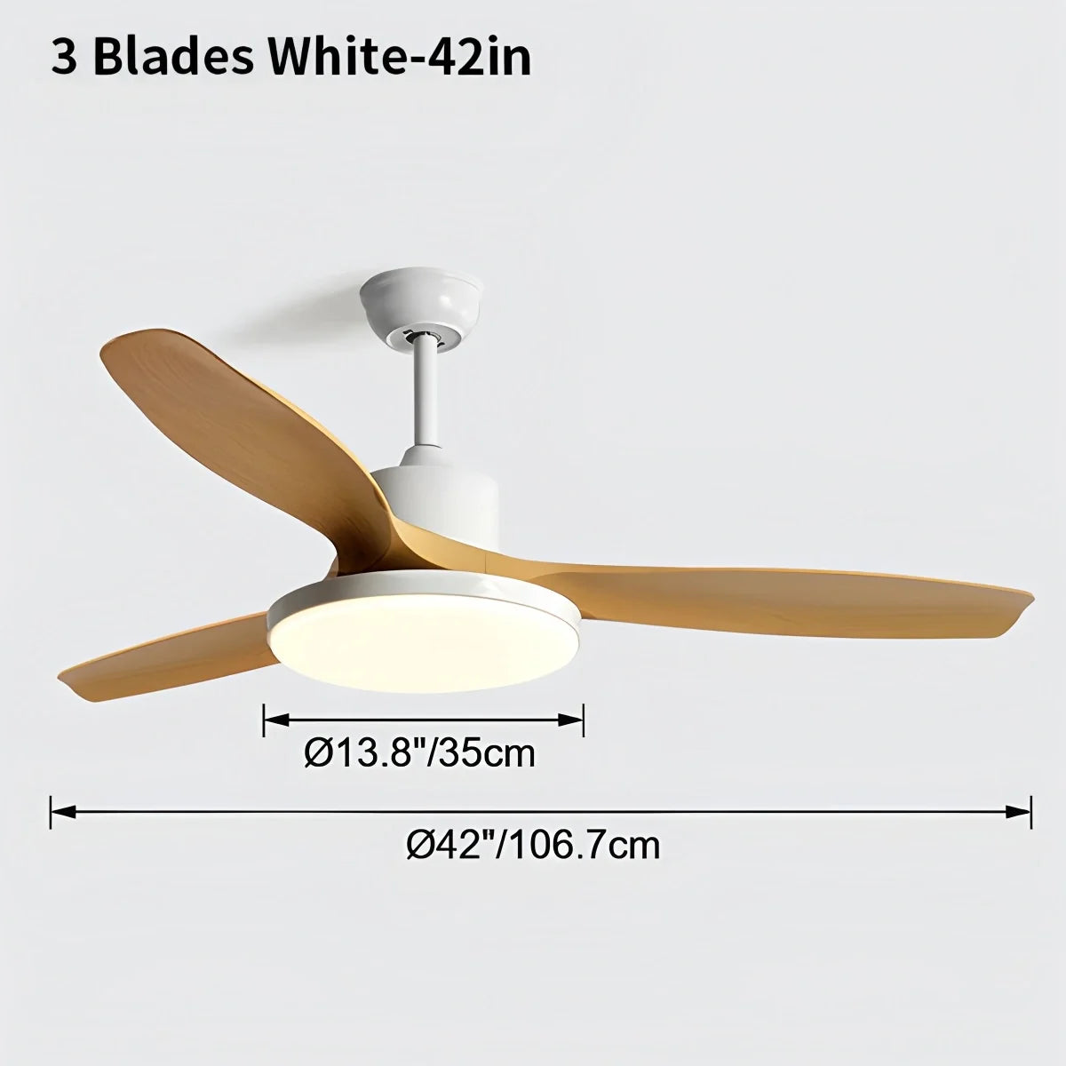 Scandi Reversible Ceiling Fan with Light