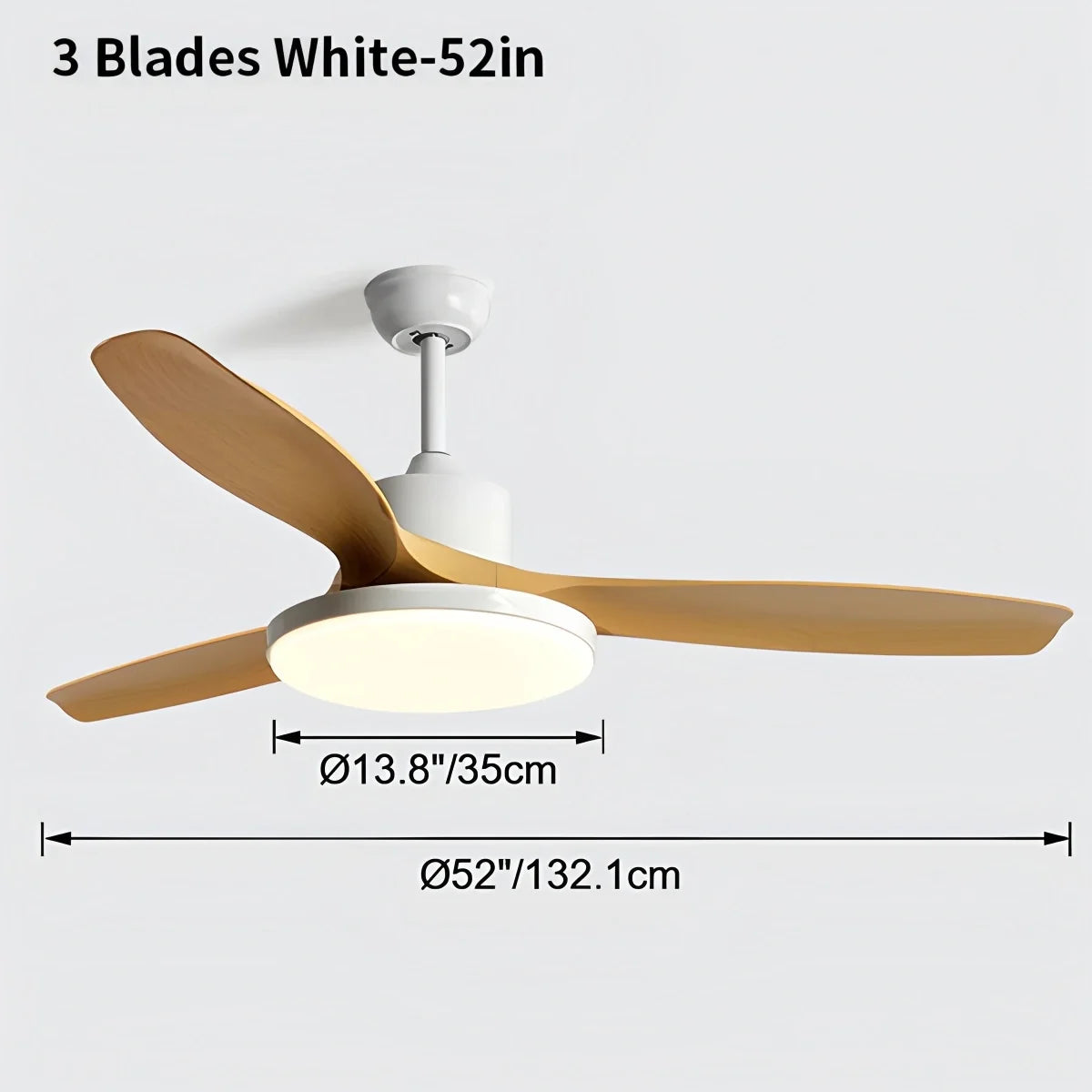 Scandi Reversible Ceiling Fan with Light