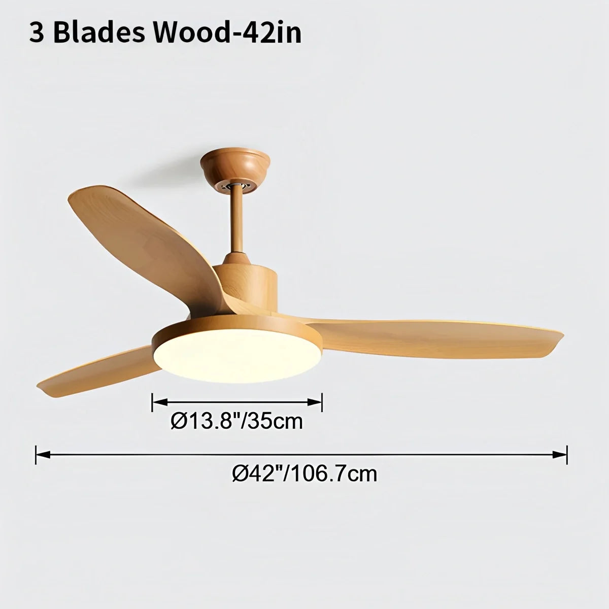 Scandi Reversible Ceiling Fan with Light
