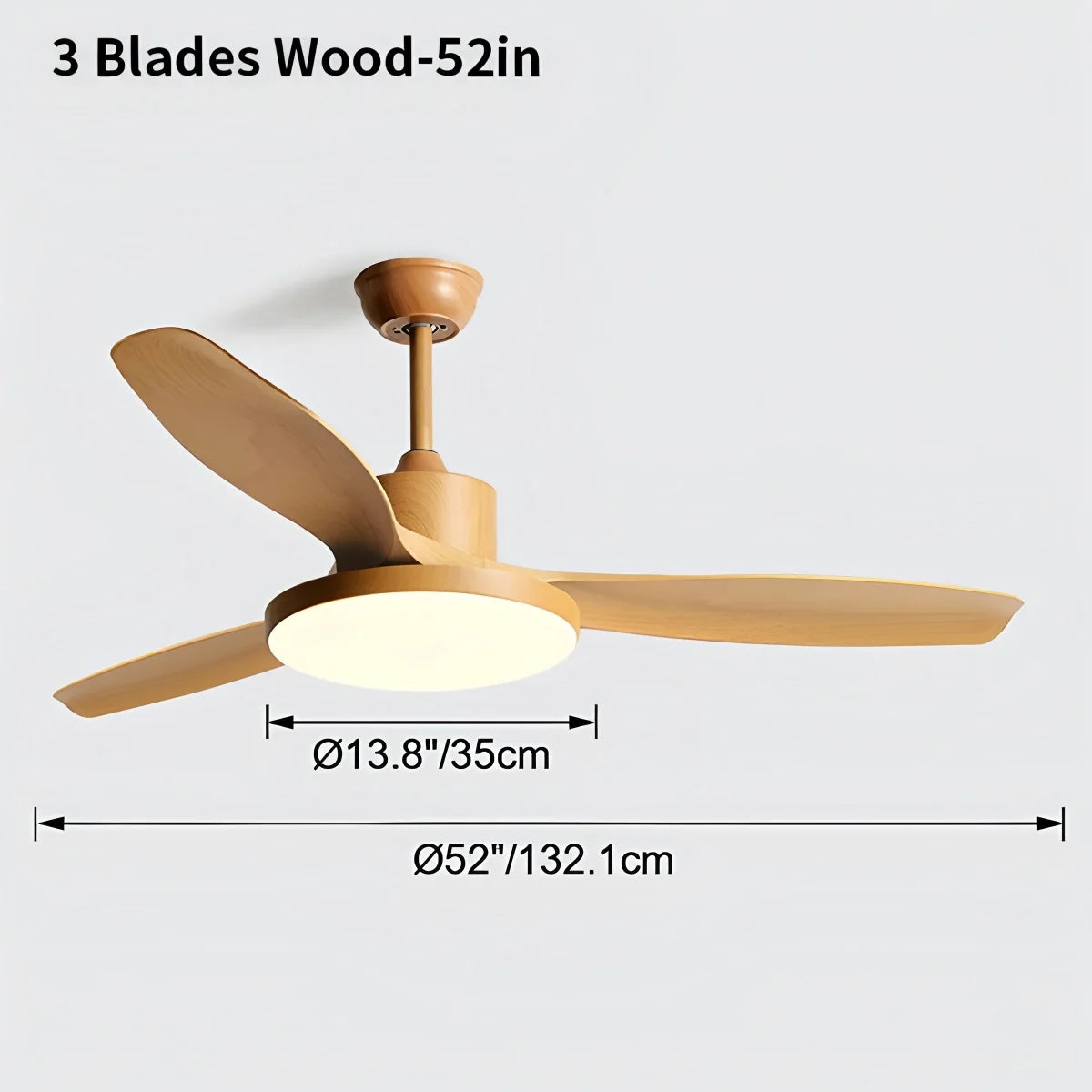 Scandi Reversible Ceiling Fan with Light