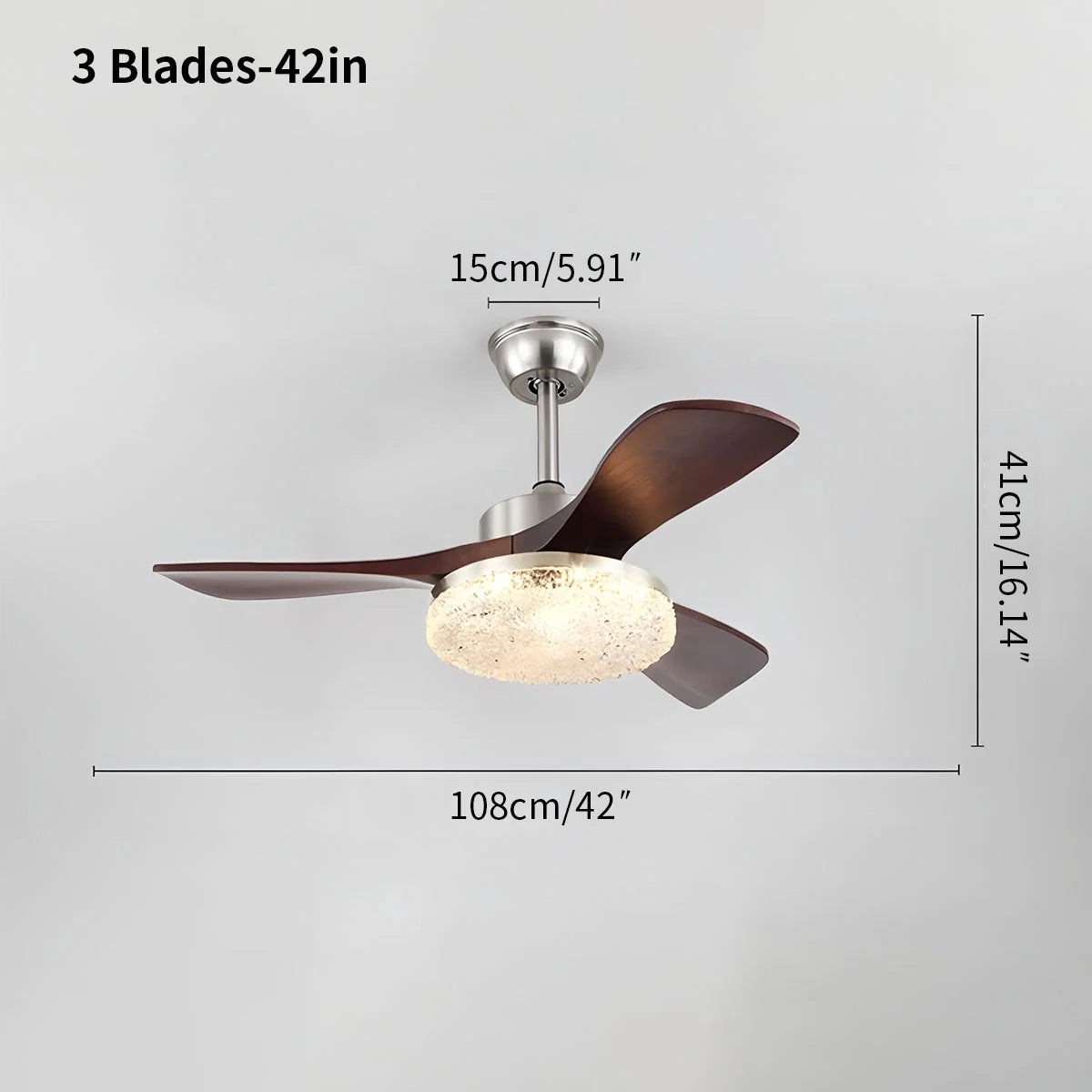 Vintage Luxury Wood Ceiling Fan Light