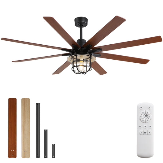 42" Ceiling Fan Light — Gold & ABS, 18W Dimmable LED, Reversible DC Motor