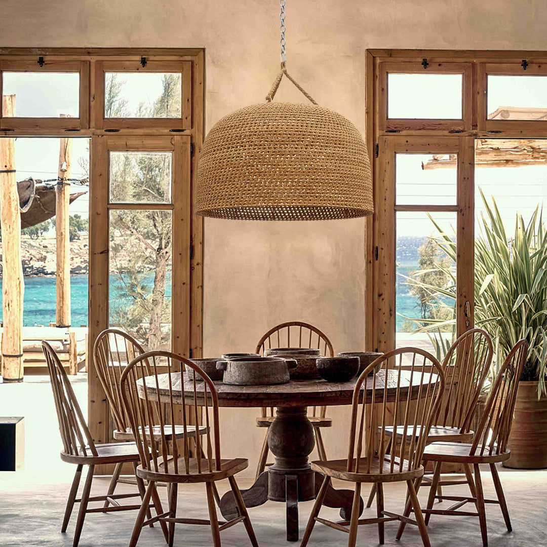 Japanese Wabi-sabi Restaurant Rope Pendant Light