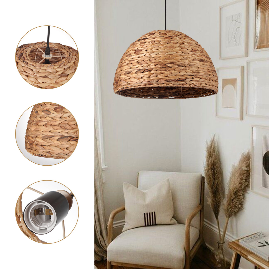 Natural Bowl Farmhouse Coastal Pendant Light