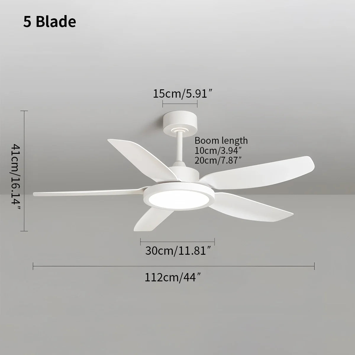 Modern White Ceiling Fans with Lights and Remote