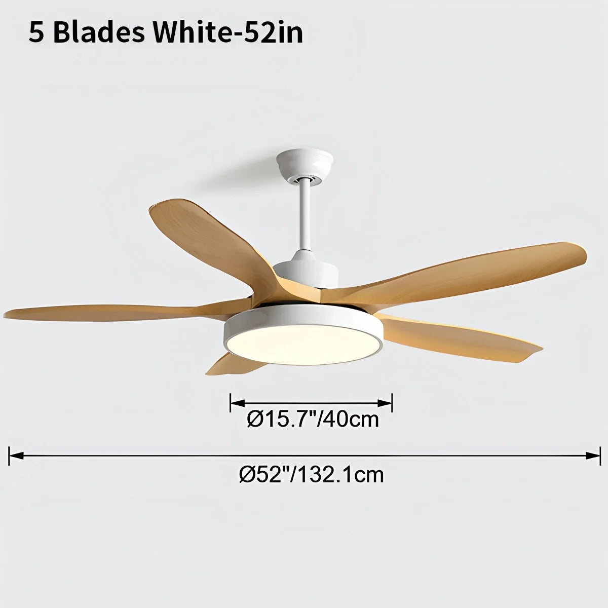 Scandi Reversible Ceiling Fan with Light