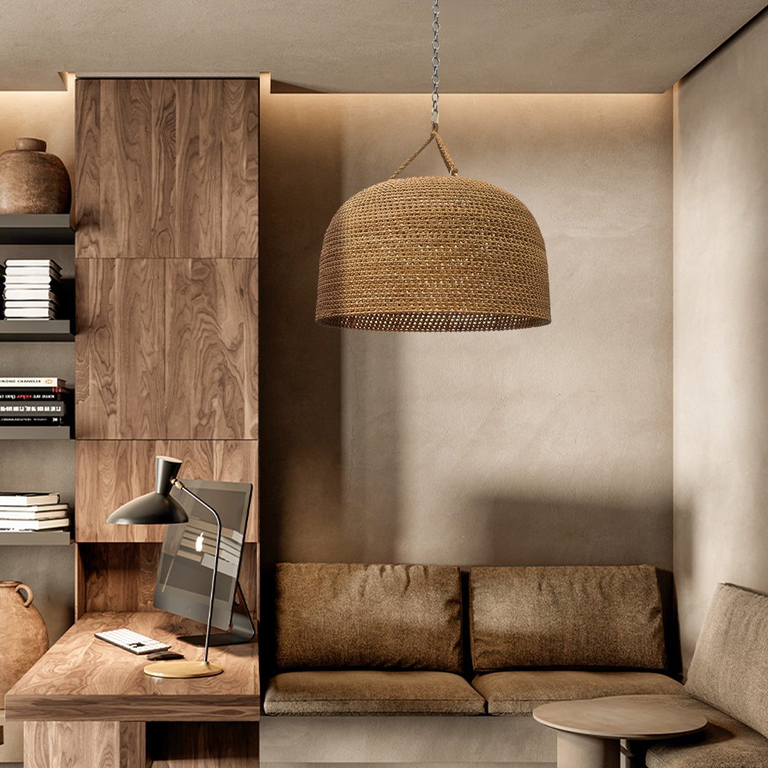 Japanese Wabi-sabi Restaurant Rope Pendant Light