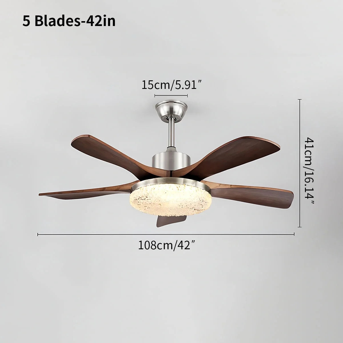 Vintage Luxury Wood Ceiling Fan Light