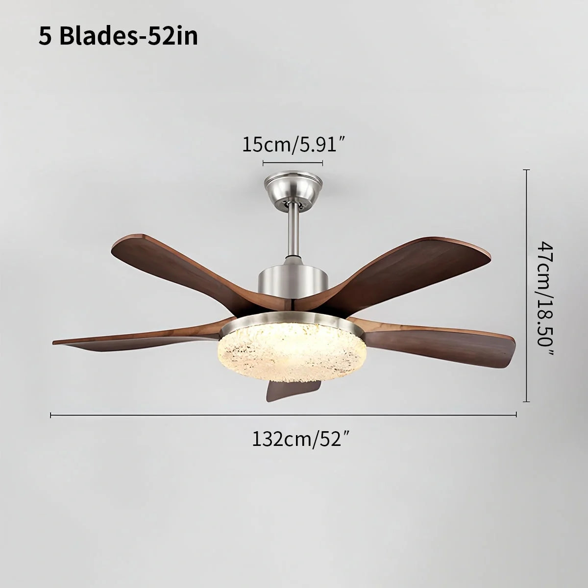 Vintage Luxury Wood Ceiling Fan Light