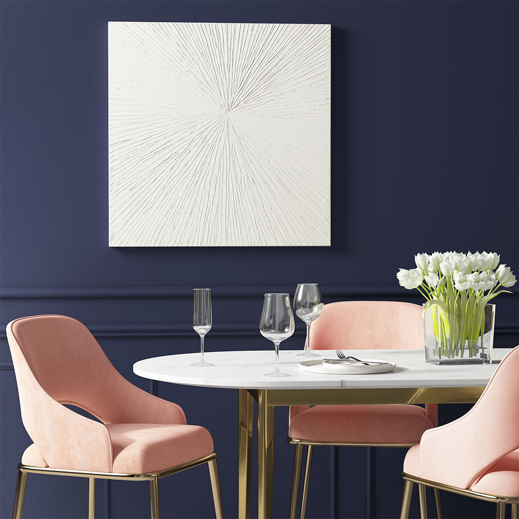 Abstract Burst Wall Art — 30" Hand-Painted Dimensional Resin