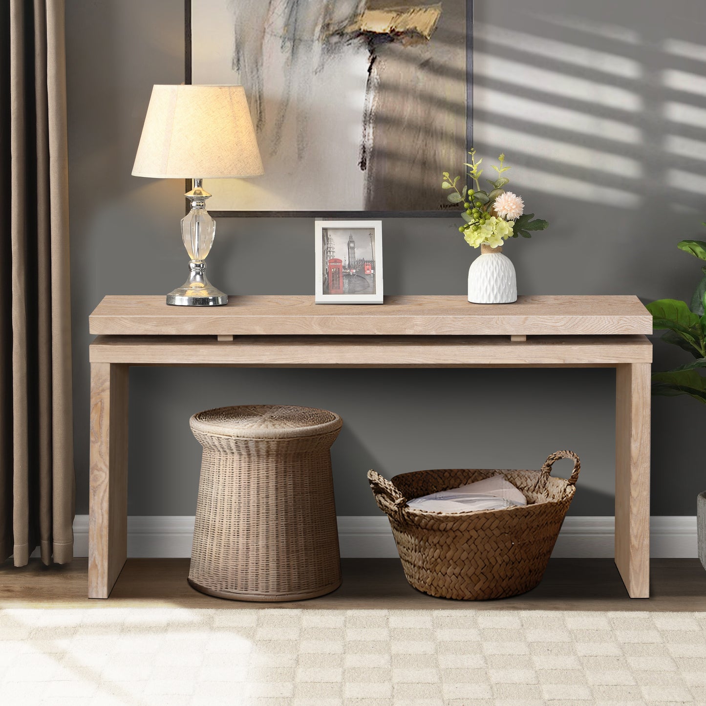 60-Inch Farmhouse Console Table