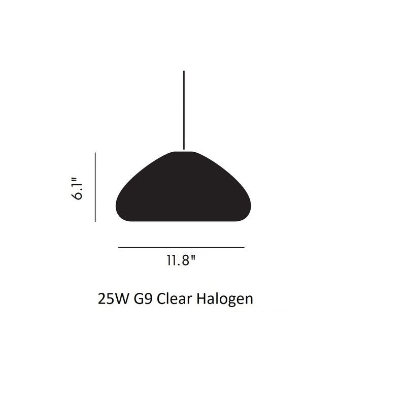 Brass / Halogen Void Pendant Light - OPEN BOX