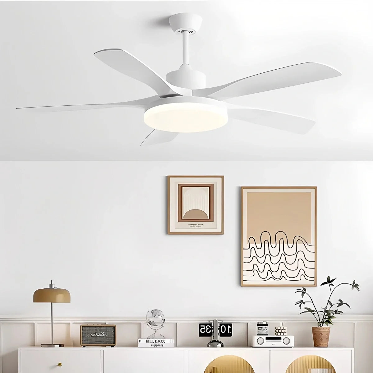 Living Room 6-Leaf Ceiling Fan Light