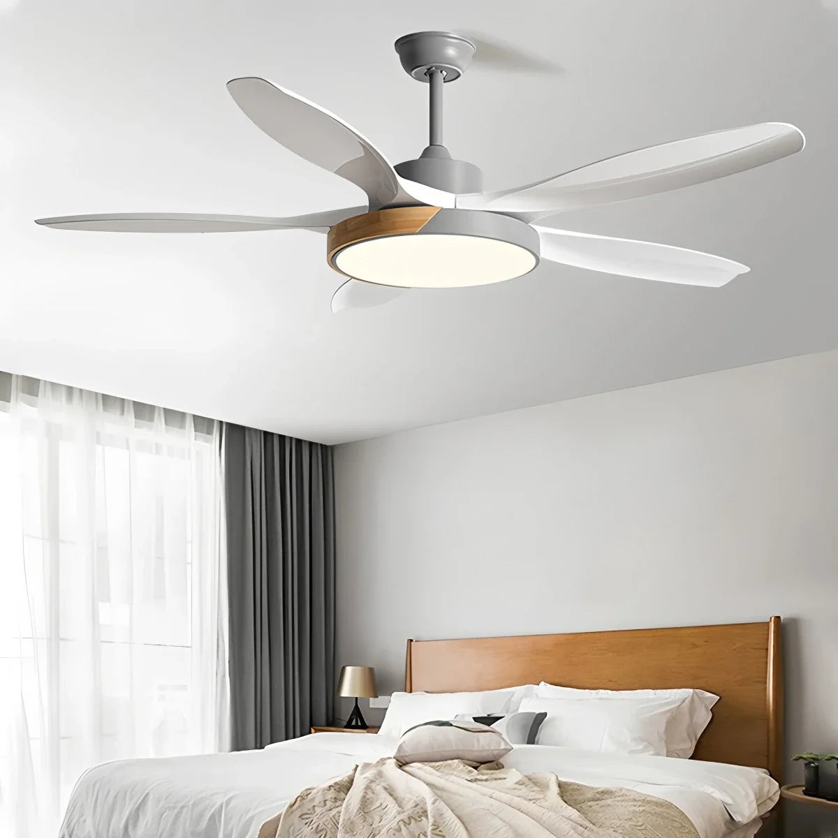 Nordic Living Room Ceiling Fan with Light