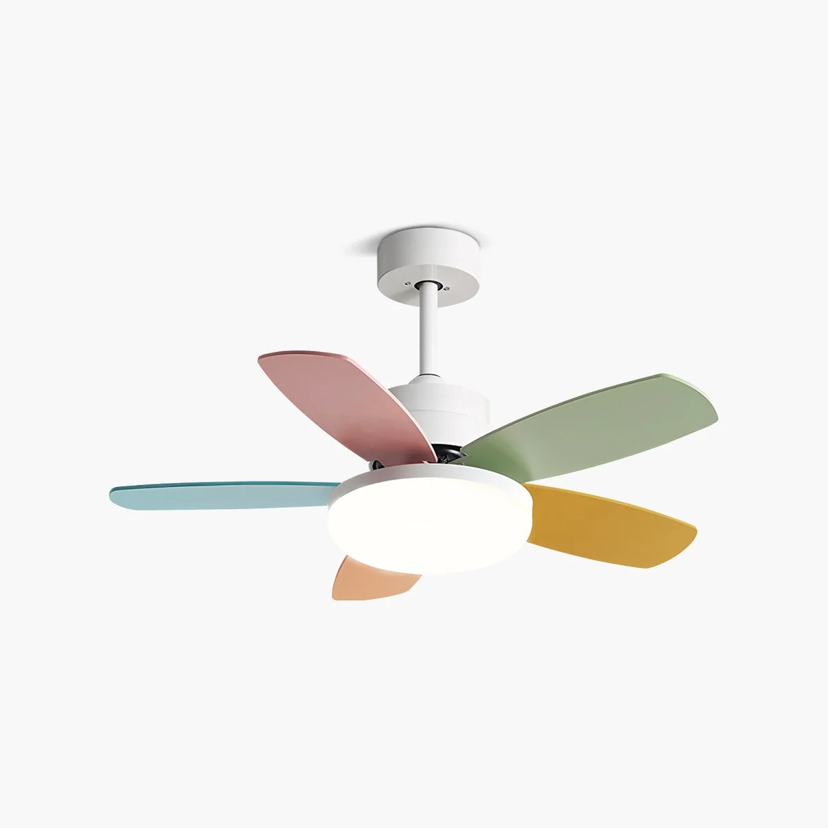 Nordic Colorful Leaf Ceiling Fan Light