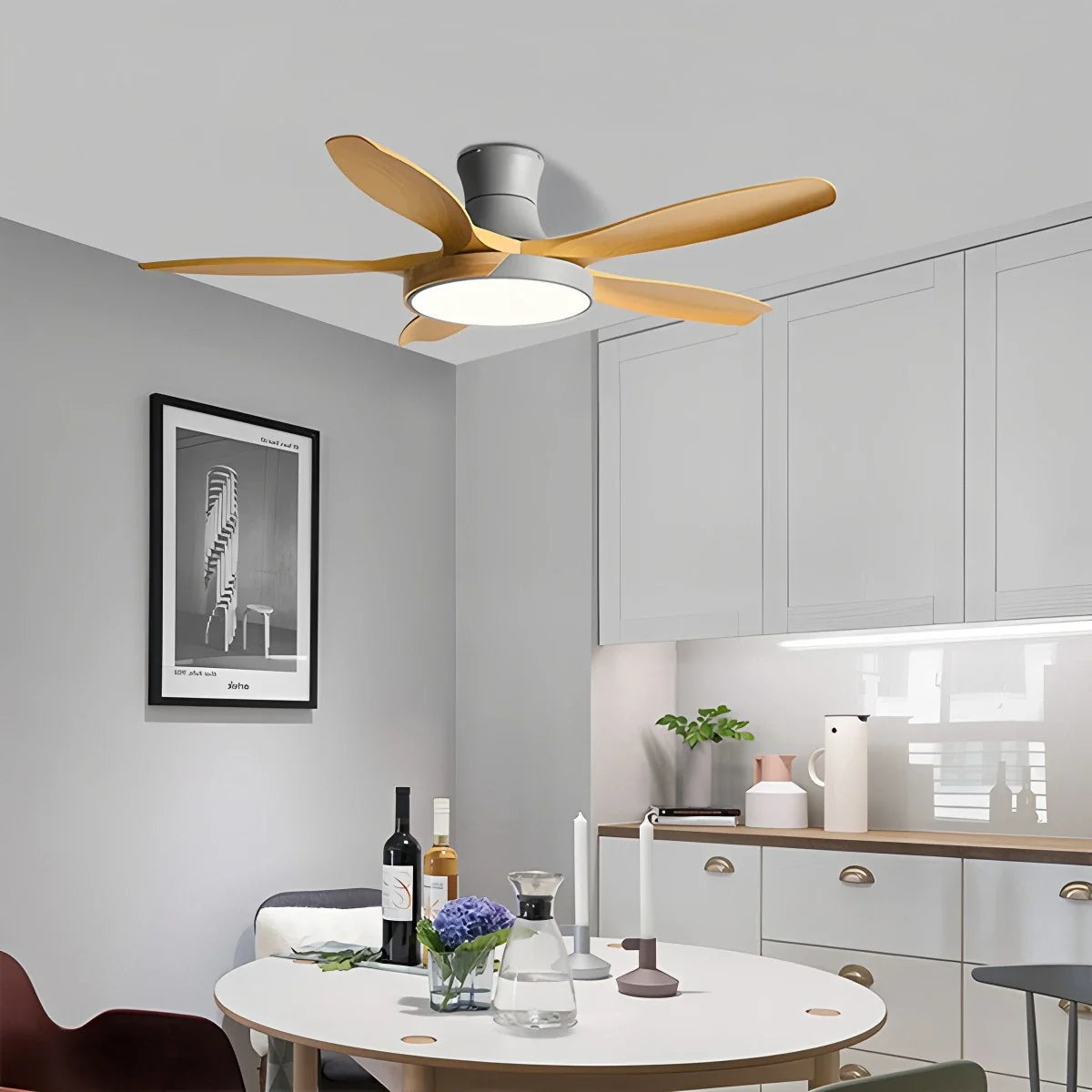 Nordic 5-Blade LED Ceiling Fan Light