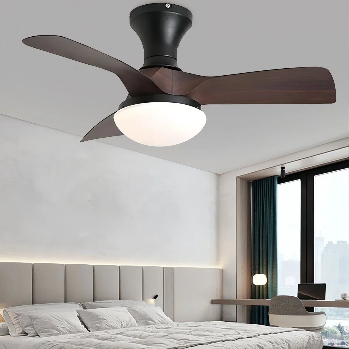 Small Propeller Ceiling Fan With Light