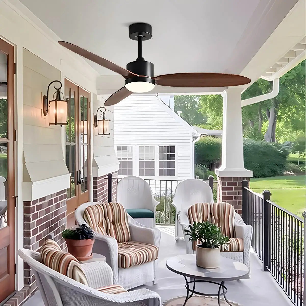 3-Blade Ceiling Fan With Light for Bedroom