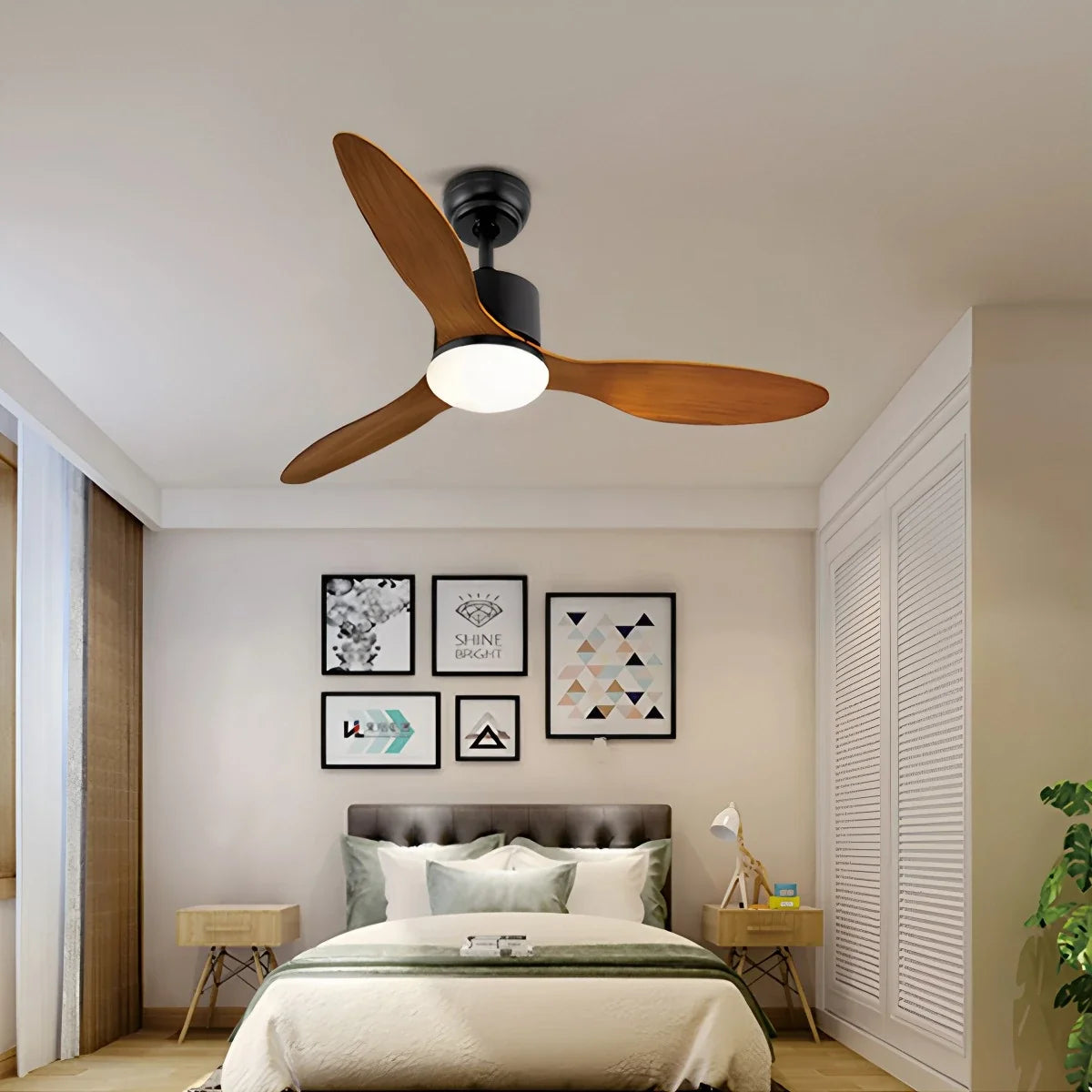 3 Blade Modern Ceiling Fan with Light