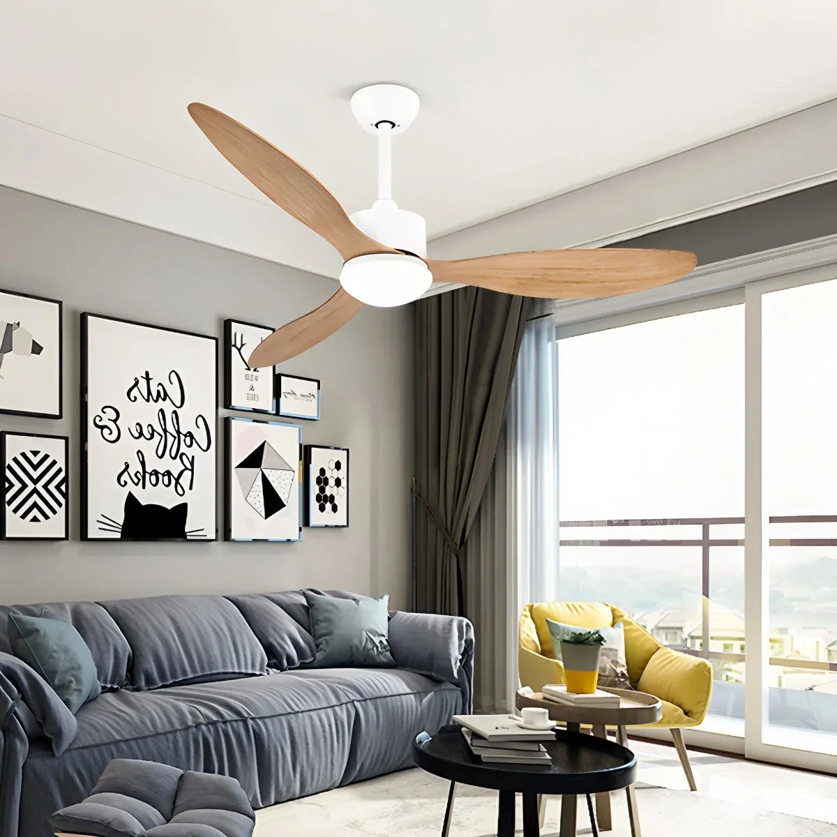 3 Blade Modern Ceiling Fan with Light