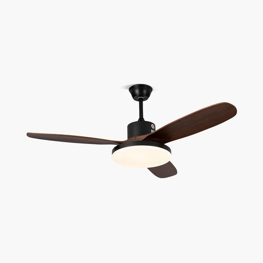 3-Blade Wood Ceiling Fan with Integrated LED Light