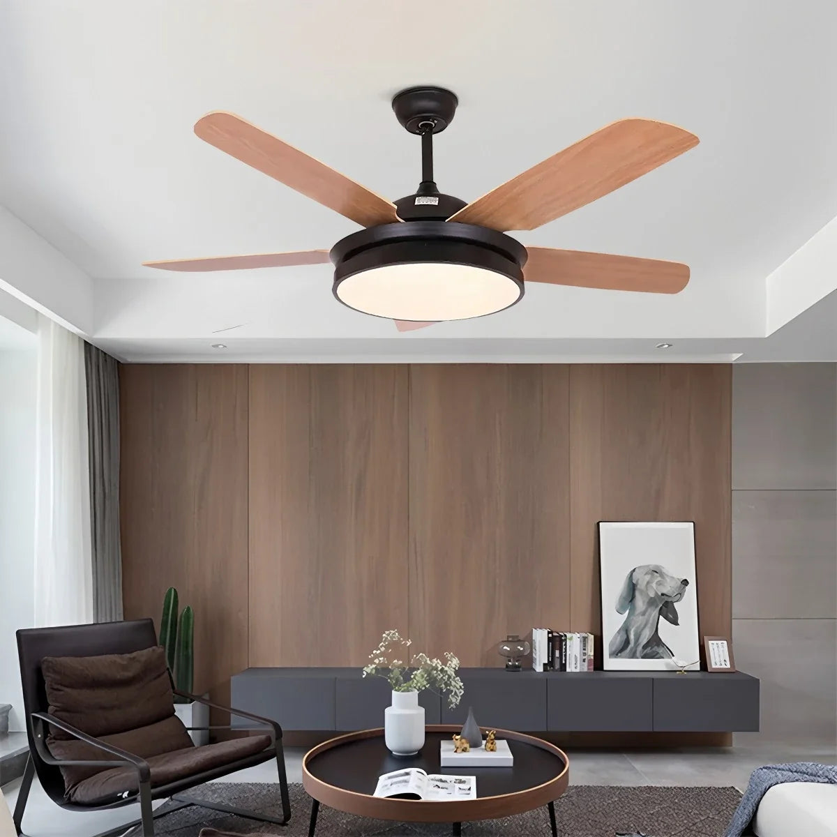 5 Blade Ceiling Fan Light for Living Room