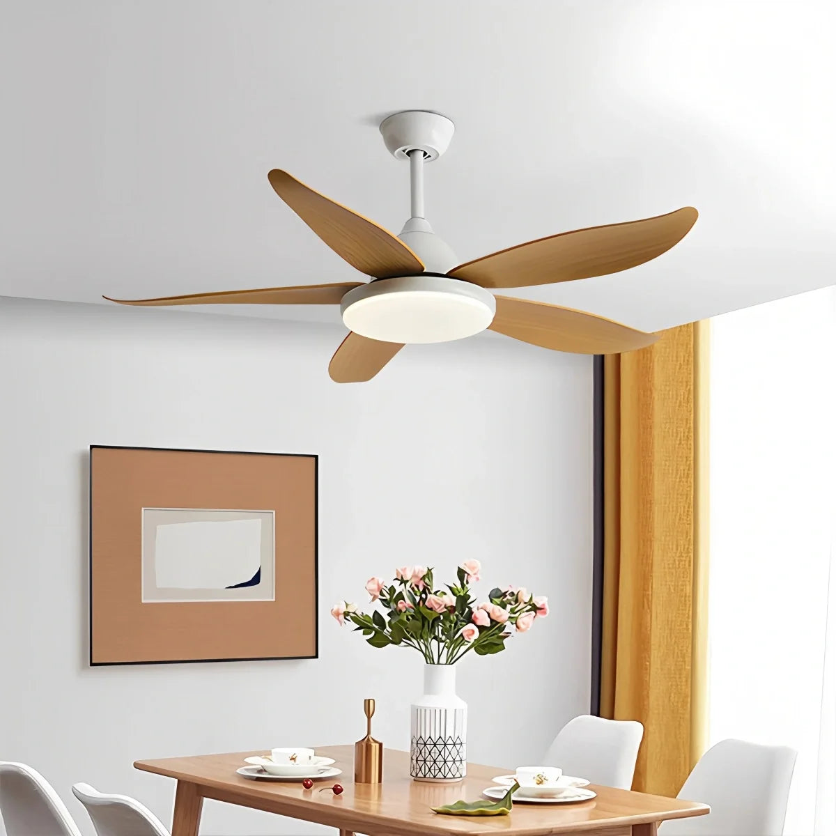 5 Blade Contemporary Ceiling Fan with LED Light