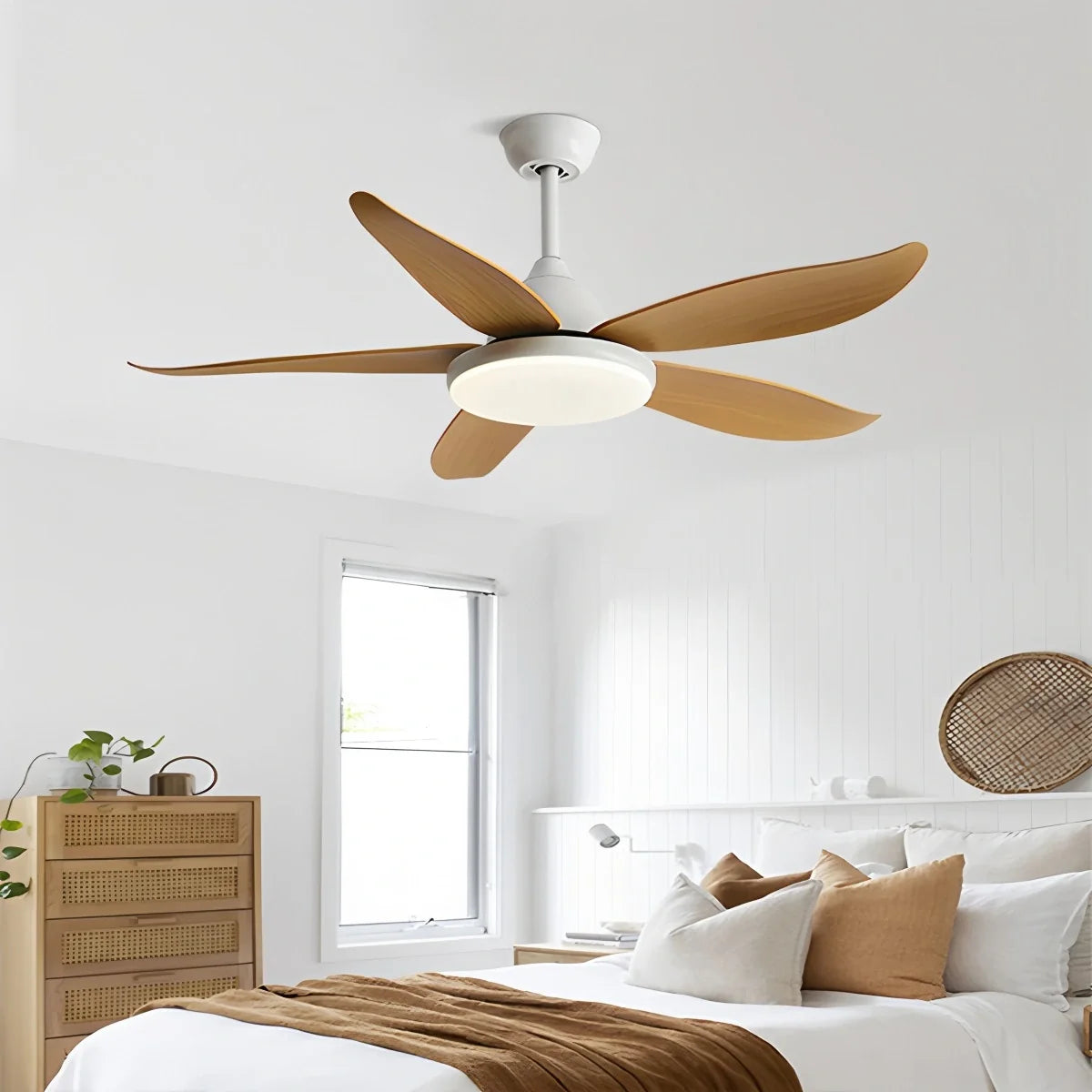 5 Blade Contemporary Ceiling Fan with LED Light
