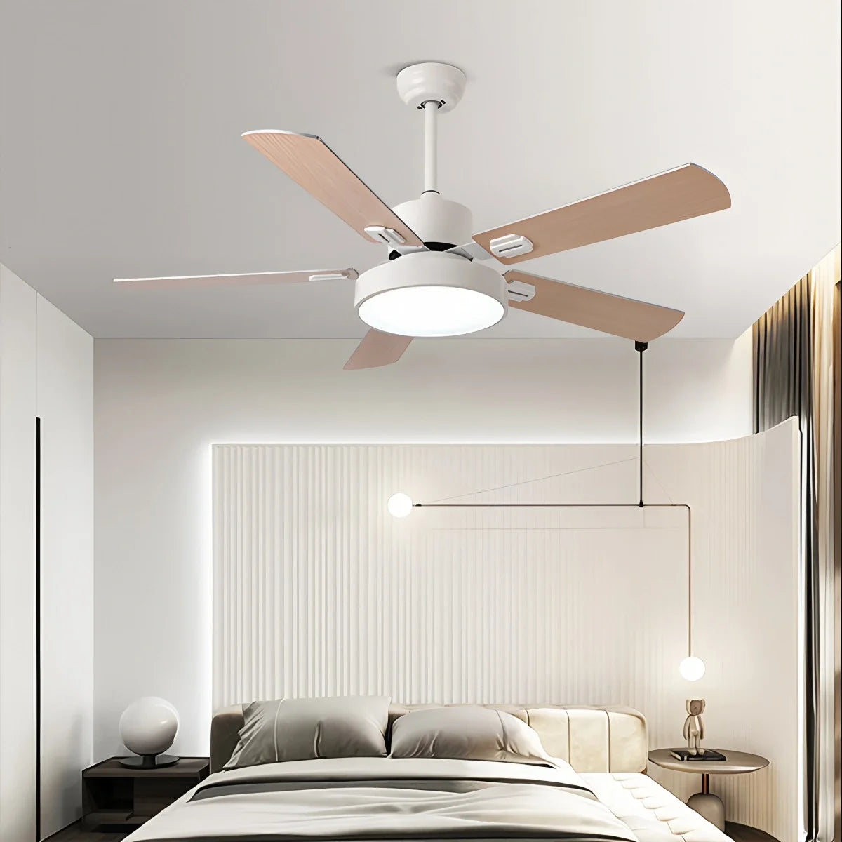 5 Blade Vintage Ceiling Fan Light for Living Room