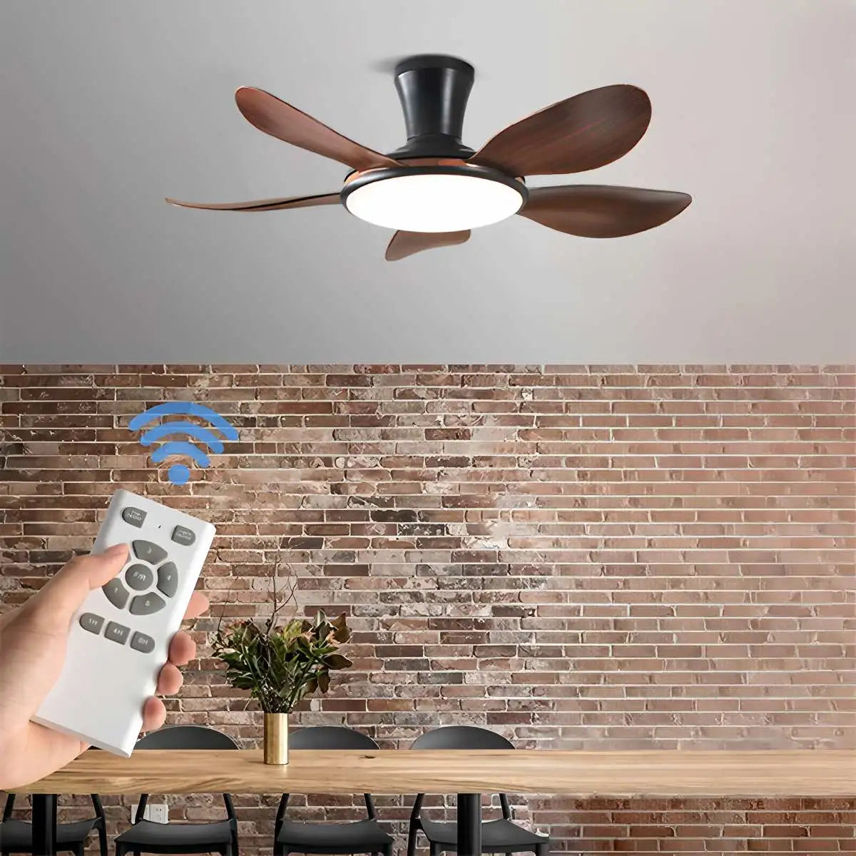Silent Remote Control LED Ceiling Fan Light