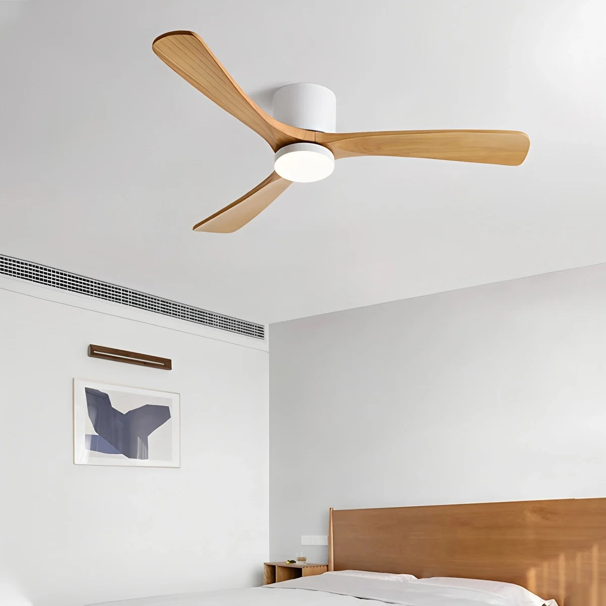 Large Low Profile Ceiling Fan with Light