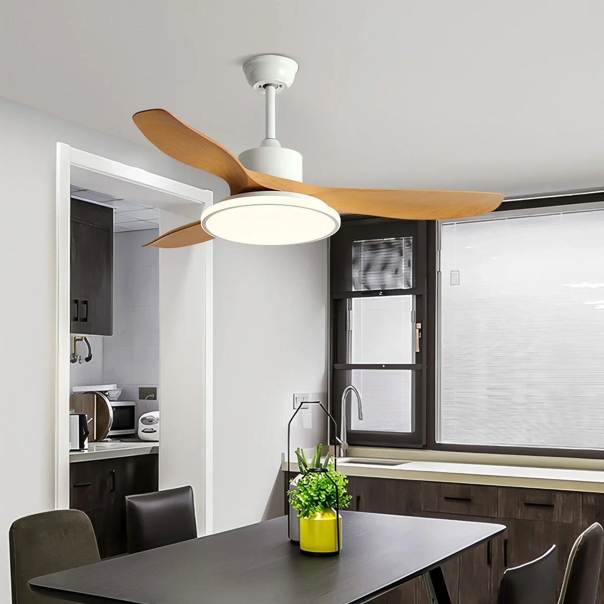Modern 3 Blade Ceiling Fan with Light