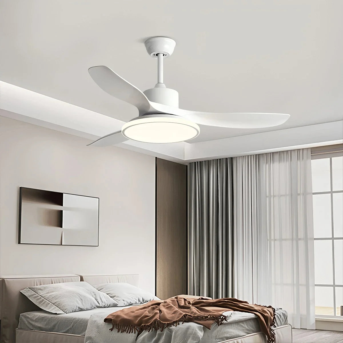 Modern 3 Blade Ceiling Fan with Light