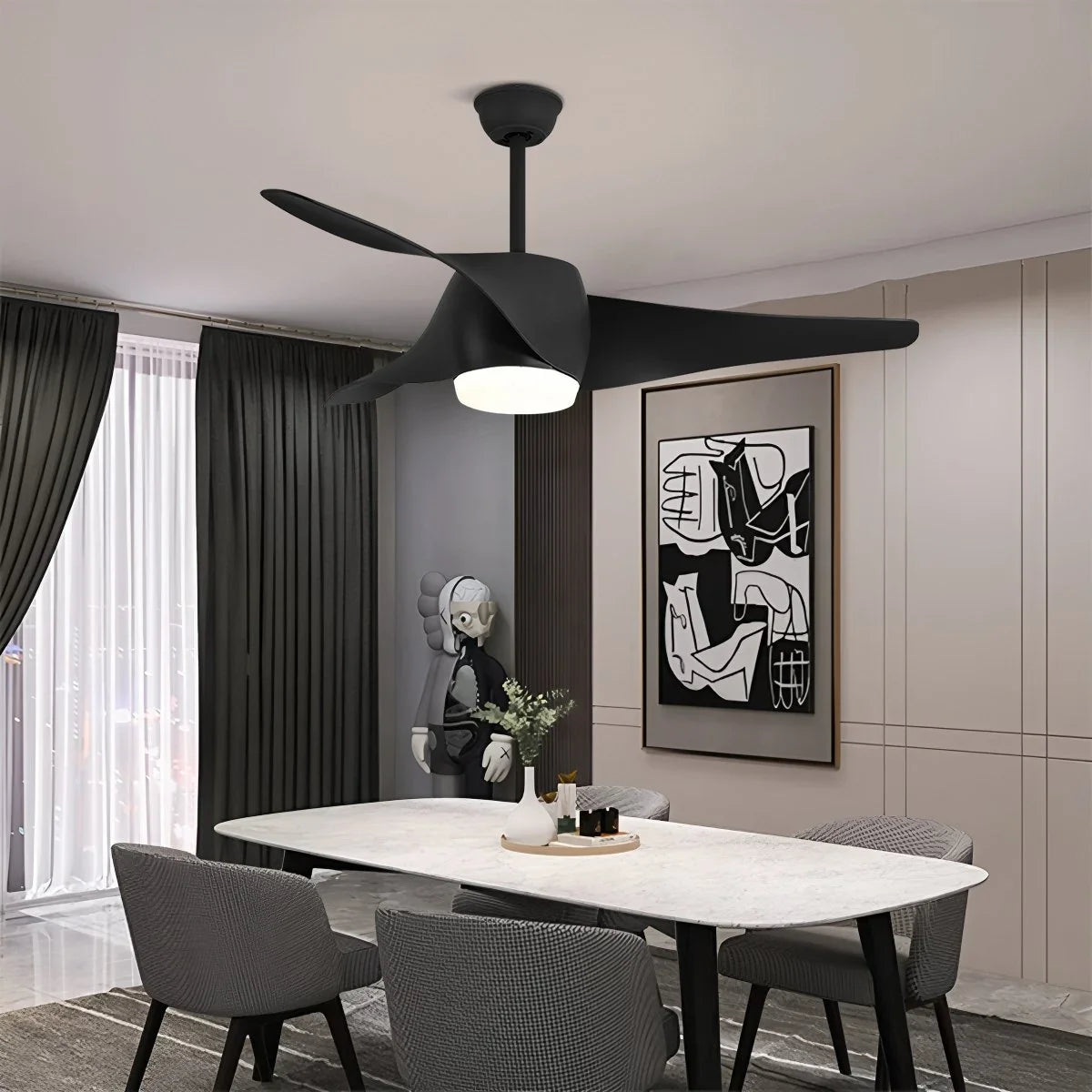 Propeller Ceiling Fan Lamp for Dining Room