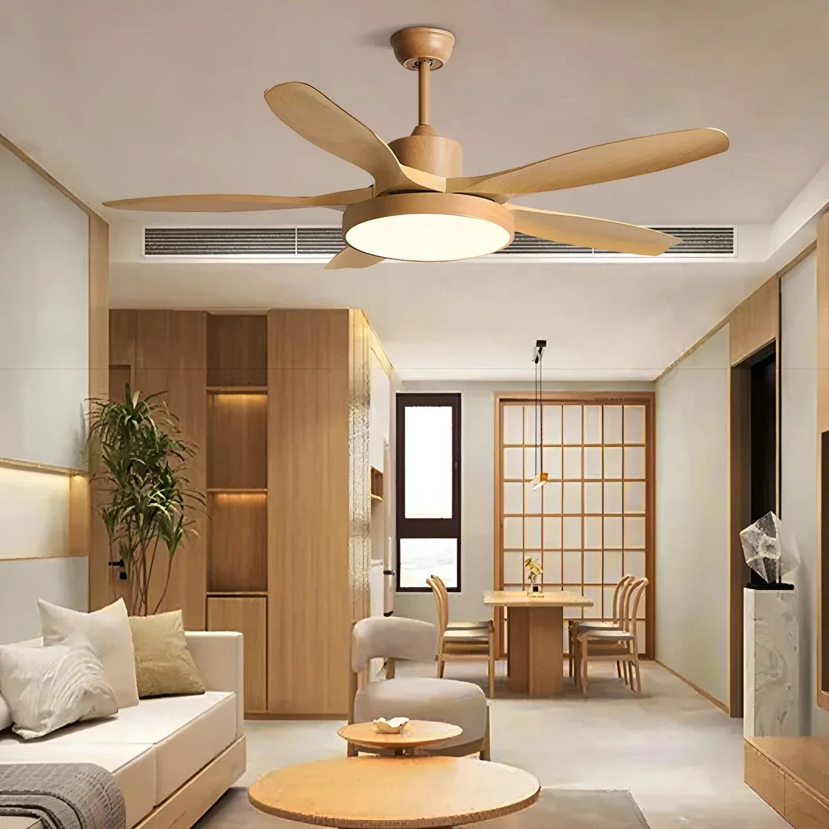 Scandi Reversible Ceiling Fan with Light