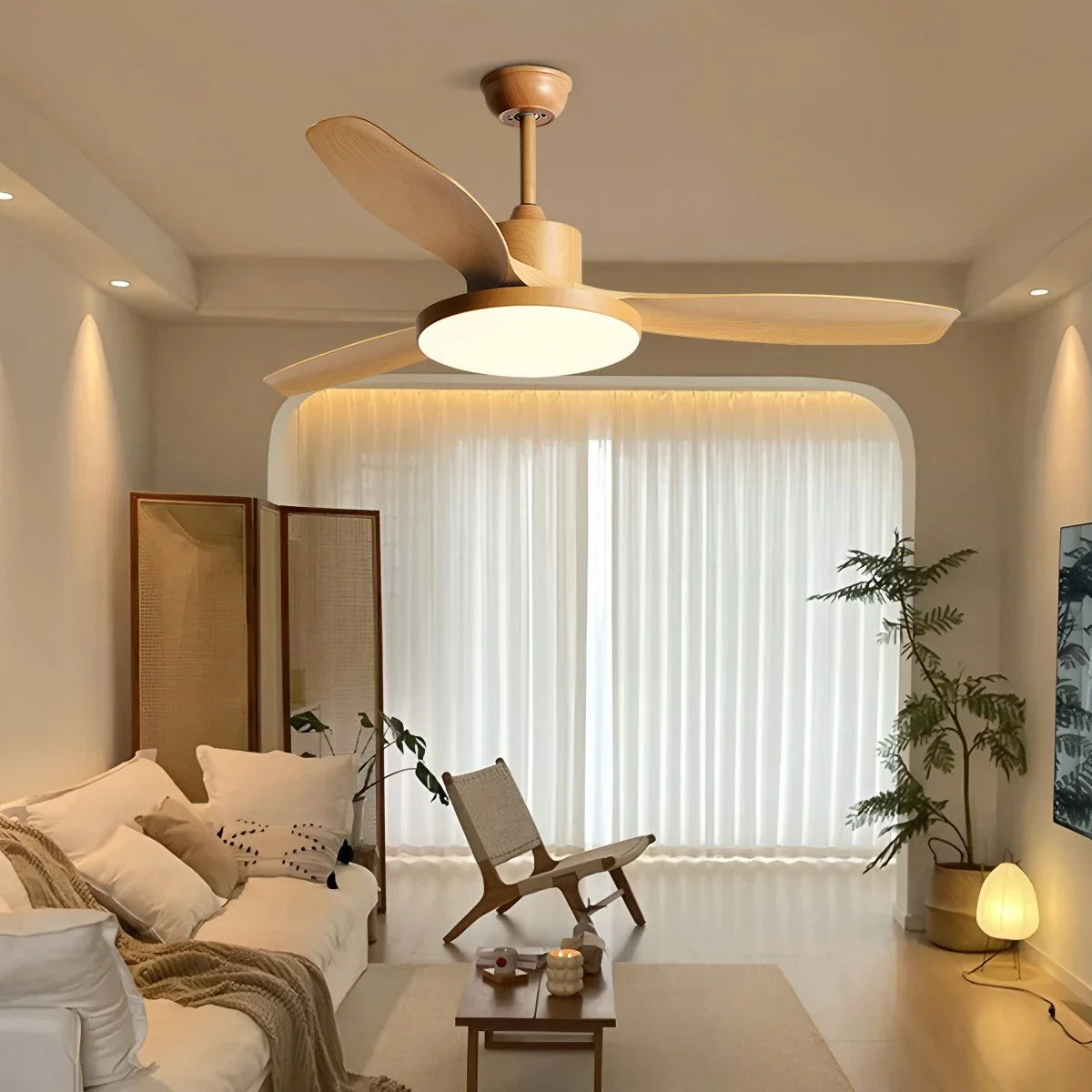 Scandi Reversible Ceiling Fan with Light