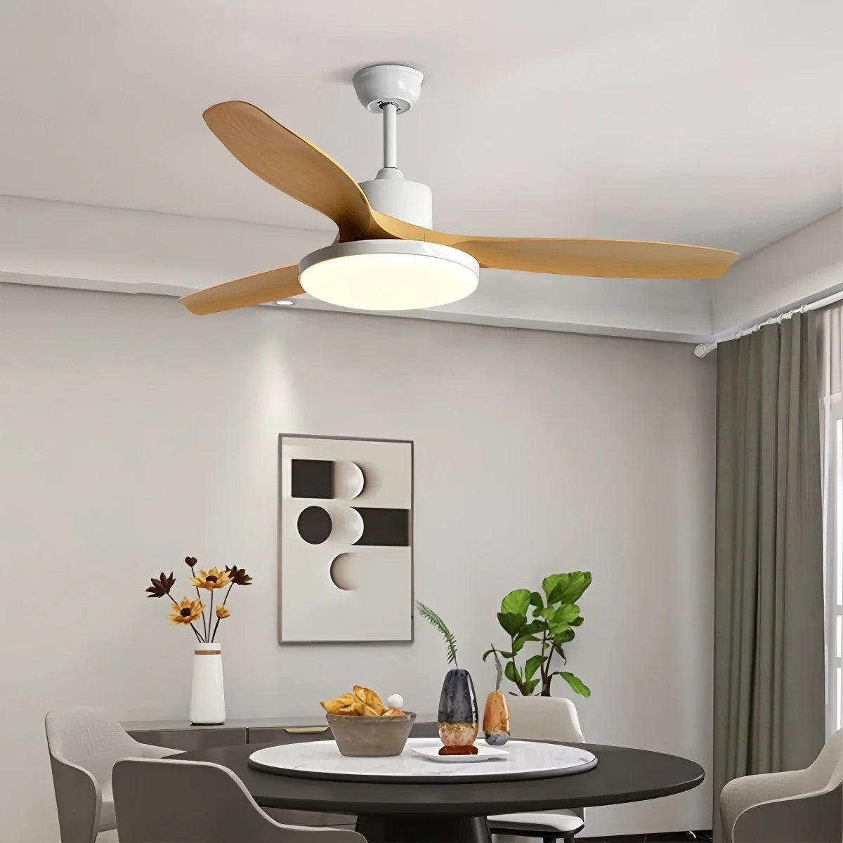 Scandi Reversible Ceiling Fan with Light