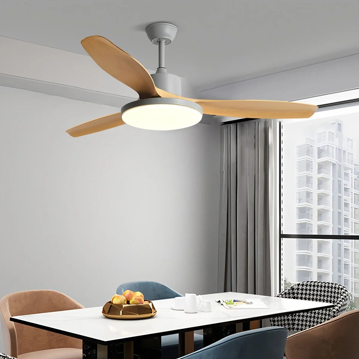 Scandi Reversible Ceiling Fan with Light