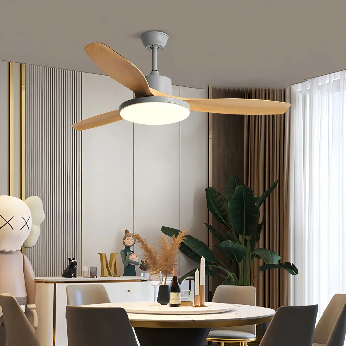 Scandi Reversible Ceiling Fan with Light