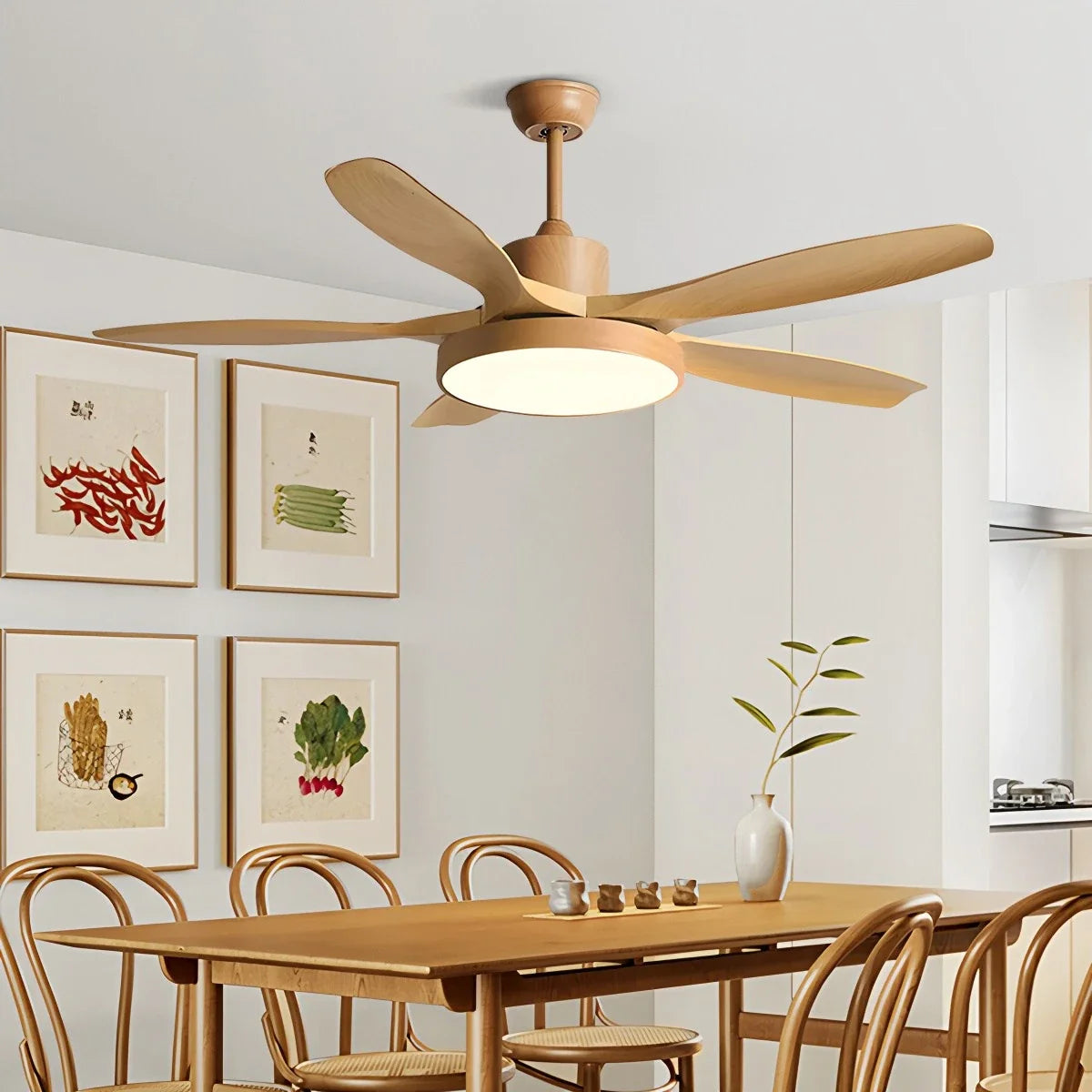 Scandi Reversible Ceiling Fan with Light